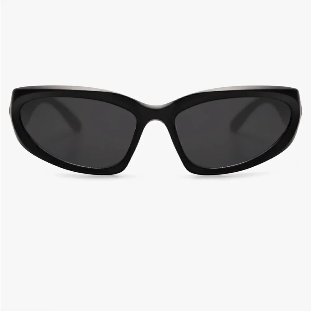 Black Wrap Around Futuristic Y2K Sunglasses. New! Unisex
